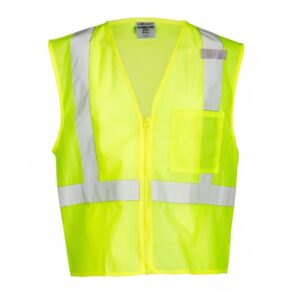 ML Kishigo 1089 Economy Lime Green Class 2 Safety Vest, 1 Pocket