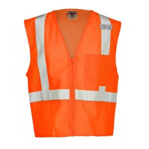 ML Kishigo 1090 Economy Orange Class 2 Safety Vest, 1 Pocket