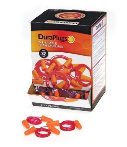 14311 Duraplug® Foam Earplugs Corded, 100ct