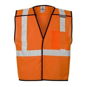 ML Kishigo 1536 Orange Single Pocket Breakaway Economy Vest