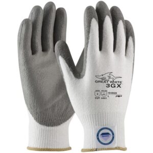 PIP 19-D322 Great White 3GX Glove, Dyneema Diamond Shell, Gray, PU Coating, Dozen