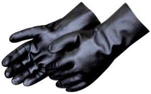 Liberty Gloves 2233 Smooth Finish Black PVC 12 inch Gauntlet Glove, Dozen