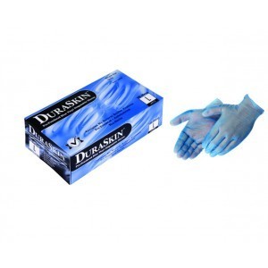 T2906W Disposable 3.5 mil Powdered Blue Vinyl Gloves, 100bx