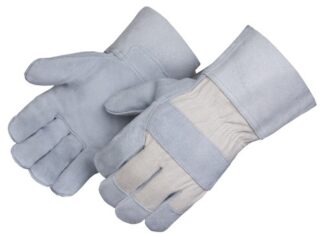 Liberty Gloves 3261 Select shoulder  Leather Cuff White Canvas Back, Dozen