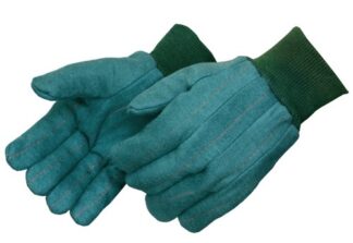 4206 Heavy Weight Green Chore Gloves With Matching Knit Wrist, Dozen
