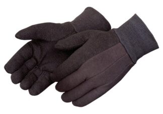 4504Q Brown Jersey Glove With PVC Dots, Dozen