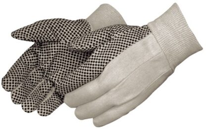 4505  8oz Cotton Canvas Gloves With Black PVC Dots, Dozen