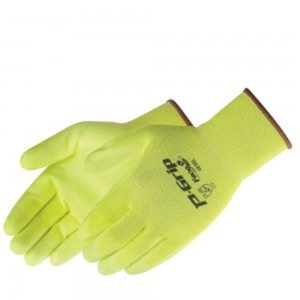 SP4636 P-Grip Ultra-Thin Fluorescent Yellow Polyurethane Palm Coated Glove, Dozen