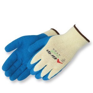 Liberty Gloves 4729 A-Grip Blue Latex Coated Palm Glove, Dozen