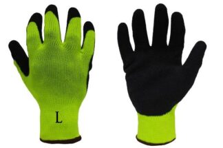 Liberty Gloves 4729HY A-Grip Black Coated Latex Coated Palm Glove, Dozen