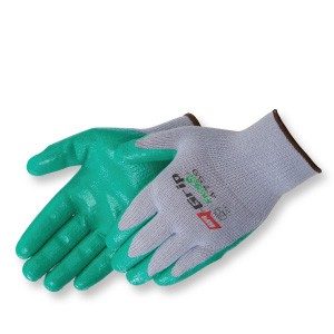 Liberty Gloves 4759 Q-Grip Green Nitrile Coated Palm Glove, Dozen