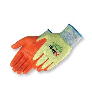 Liberty Gloves 4930HV X-Grip Fluorescent Orange Nitrile Palm Coated, Dozen