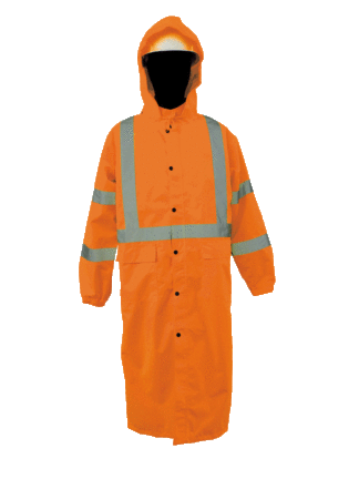630C-3 Class 3 Orange Rain Coat