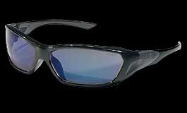 MCR FF128B ForceFlex  Blue Diamond Lens Safety Glasses Black Frame