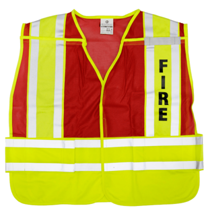 MLK 8052RV Lime Red/Fire Class 2 Safety Vest