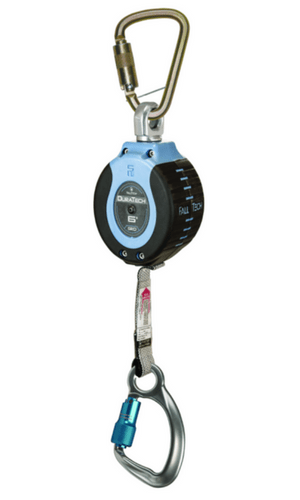 FallTech 82706SB6 6ft Web SRD Single-leg Steel Carabiner+Alum CE Carabiner Hook