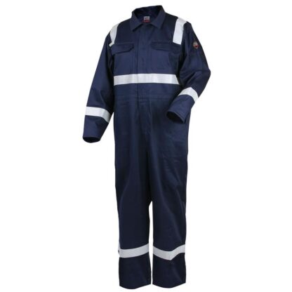 Revco CF2216-NV 9oz Deluxe FR Cotton Coverall, Navy Blue with 2