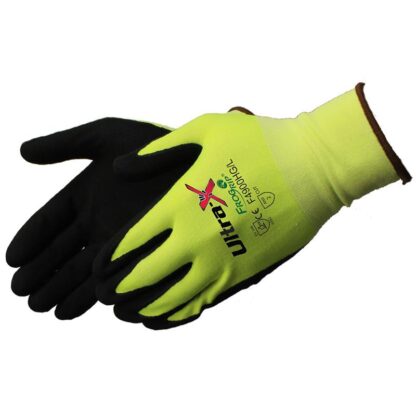 Liberty Gloves F4900HG Ultra-X 18 Gauge Highly Cut Resistant Hi Vis Lime Green Shell with Black Micro-Foam Nitrile Coated Palm, Dozen