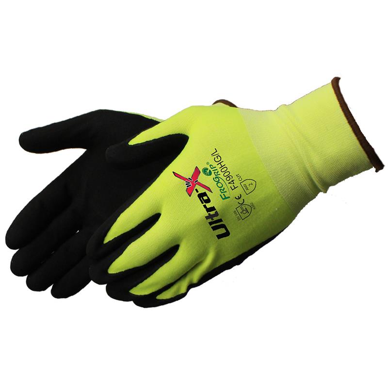 FroGrip Z-Grip 4928HG Hi-vis Green A4 Cut Polyurethane Coated Gloves