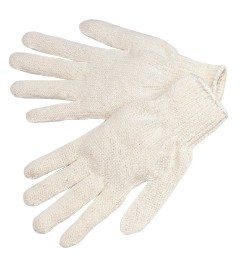 K4517Q Standard Weight Natural White Cotton/Polyester String Knit Gloves, Dozen