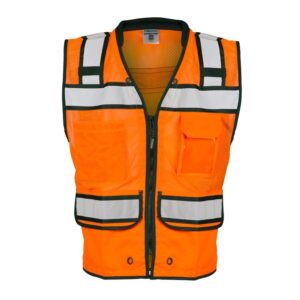 ML Kishigo S5005 High Performance Surveyors Zipper Orange Vest