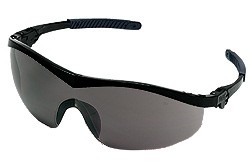 ST112AF Safety Glasses - BLACK FRAME GREY ANTI-FOG LENS