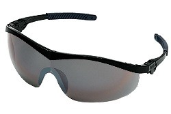 Storm Safety Glasses - BLACK FRAME SILVER MIRROR LENS