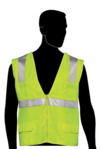 C16021G Lime All Solid Fabric Class 2 Vest