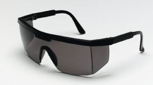 CREWS 99912 Excalibur Safety Glasses, Black Frame, Gray lens