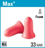 MAX-30 FOAM EAR PLUGS WITH CORDS, 100 CT