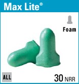 HOWARD LEIGHT MAXLITE  EAR PLUGS WITH CORDS, 100 PAIR