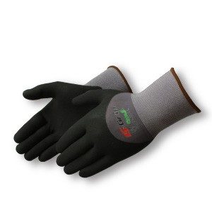 Liberty Gloves F4601 G-Grip Black Nitrile Palm Glove with Covered Back, Dozen