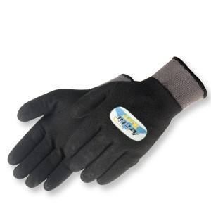 Liberty Gloves F4782 A-Grip Artic Tuff Fully Coated Black Latex Glove, with Heavy Thermal Lined, Dozen
