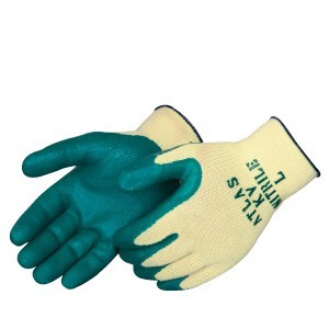 Atlas KV350 10-Gauge Textured Green Nitrile Palm Glove, Dozen
