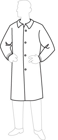 15300 PolyGard Lab Coat without Pockets, 30ct/case