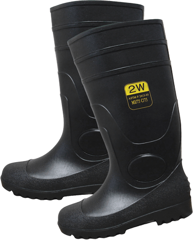 SST-16 PVC Black Steel Toe Boots