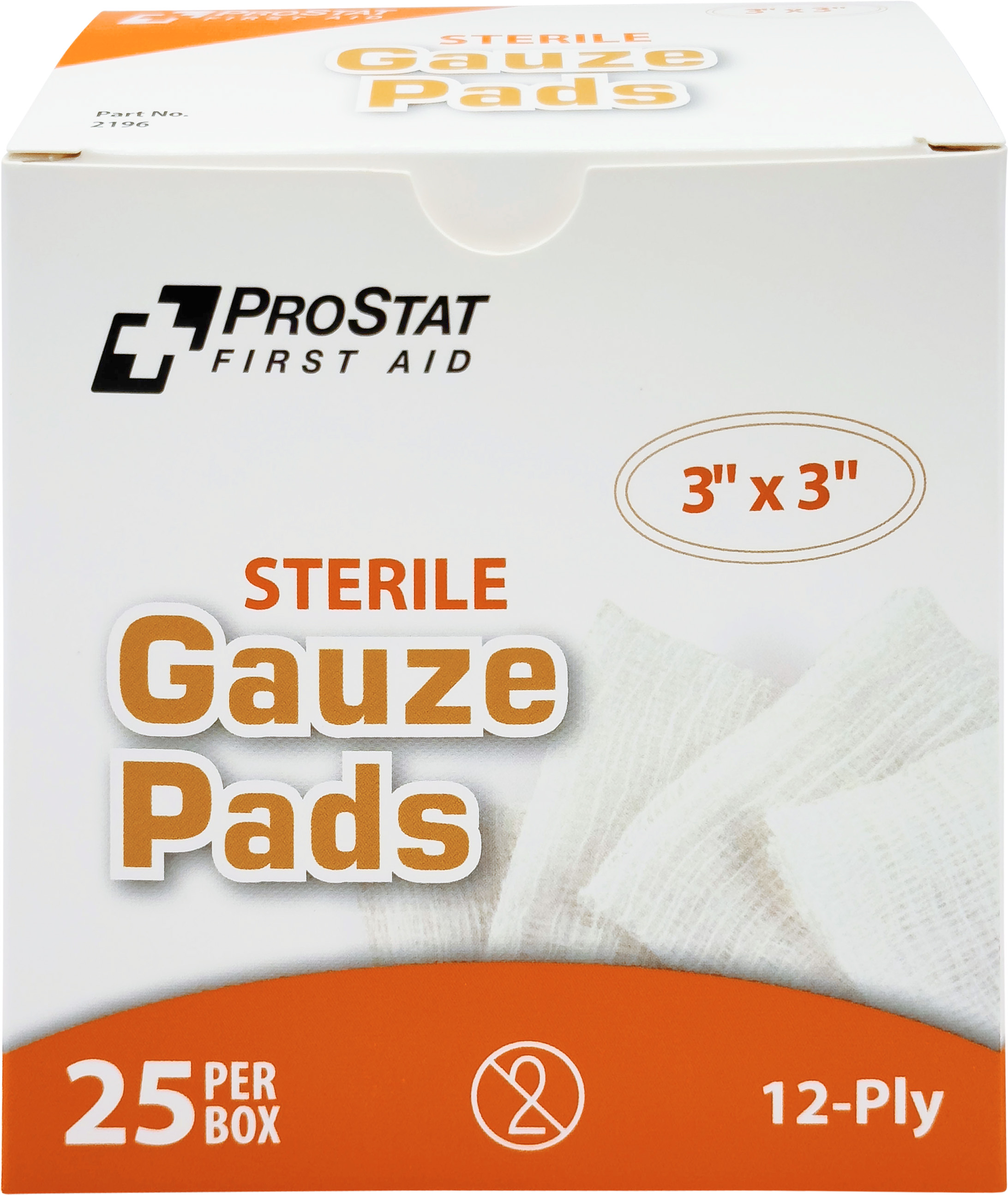 ProStat 2196 Sterile Gauze Pads 3"X 3" 25/bx.