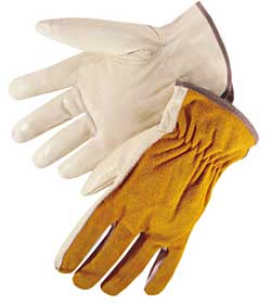 6427R Leather Drivers Gloves with Bourbon Brown Split Leather, Pairs