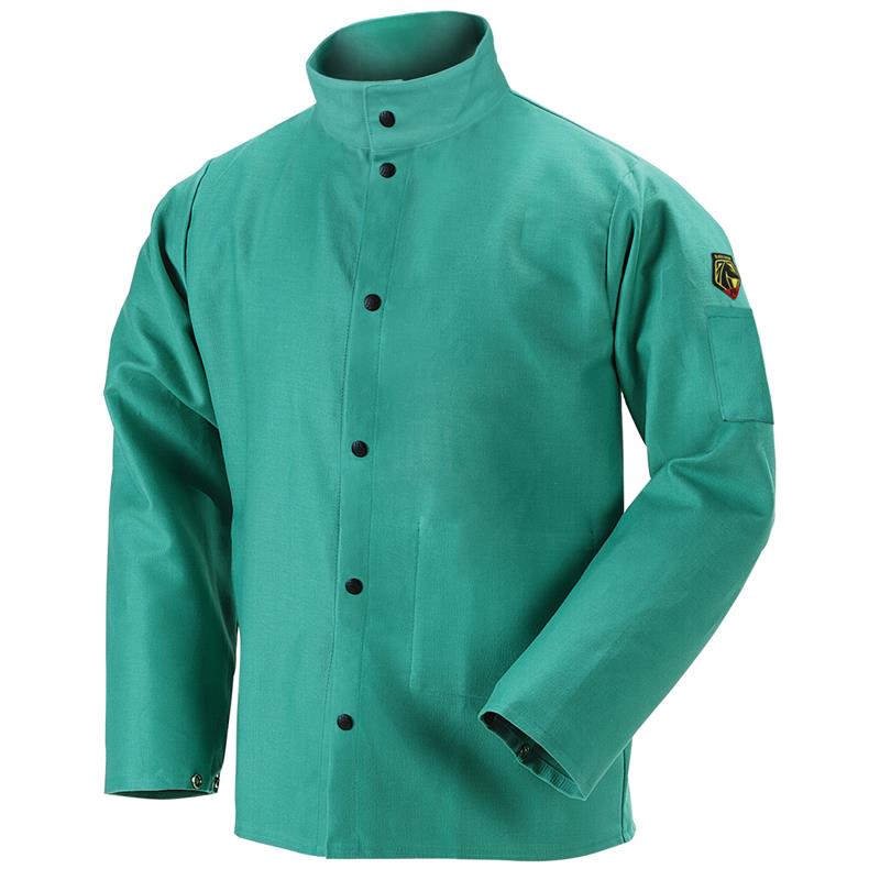 Black Stallion F930C TruGuard 9oz Green FR Cotton Welding Jacket 1 Equipment Direct