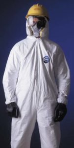 DuPont Tyvek Coveralls - Attached hood, elastic wrists & ankles