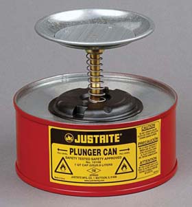 Plunger Cans - 1-Pt. steel plunger can