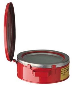 Justrite 10295 Bench Cans - 2-Qt. steel bench can