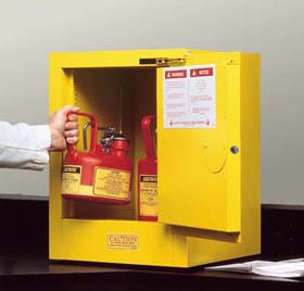 Sure-Grip EX Countertop and Compac Safety Cabinets for Flammables - 4-Gal. countertop cabinet w/ manual close door
