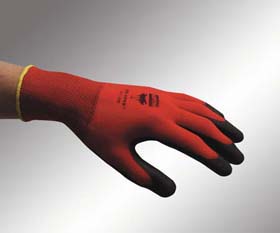 NorthFlex Red Foamed PVC Palm-Coated Gloves - Foamed PVC palm-coated gloves