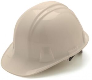 White Hard Hat  with 6 Point Racthet Suspension