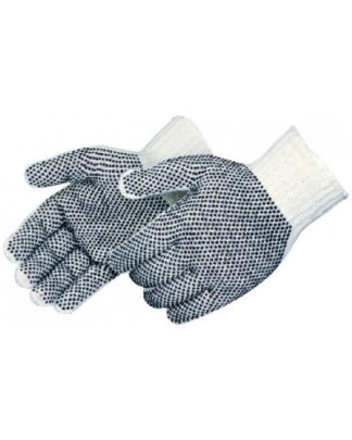Liberty Glove 4715Q Two Sided Black PVC Dot Glove, Dozen