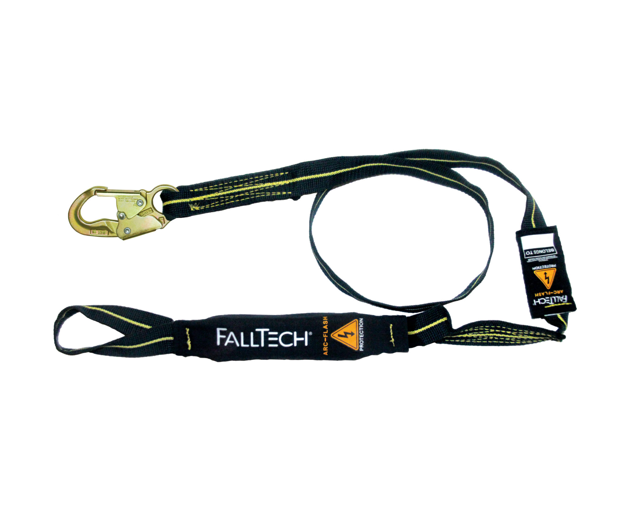 FallTech 8242L Arc Flash 6ft Shock Absorbing Single Leg Lanyard with 1 Loop and 1 Snap Hook