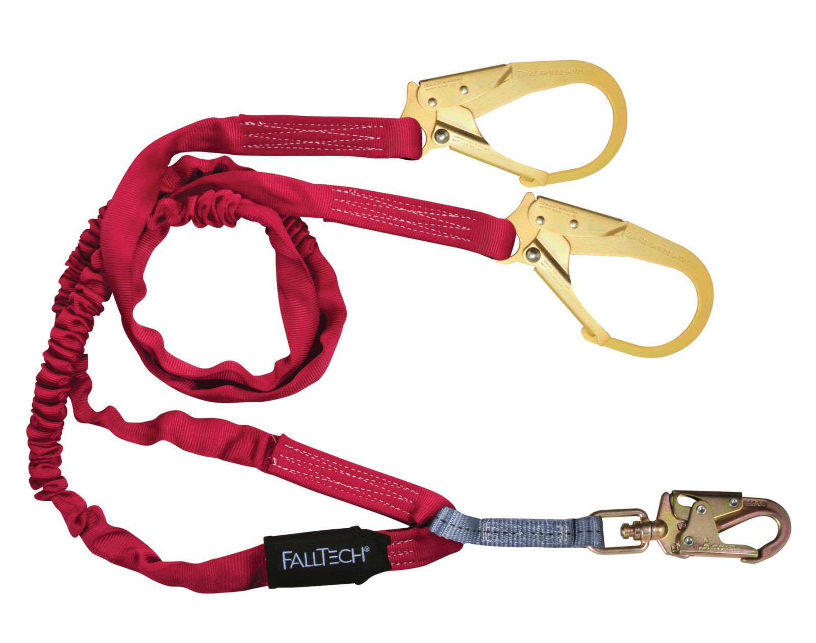 FallTech 8247Y3 Ironman 6ft Shock Absorbing Yleg Lanyard/ 12′ Extended