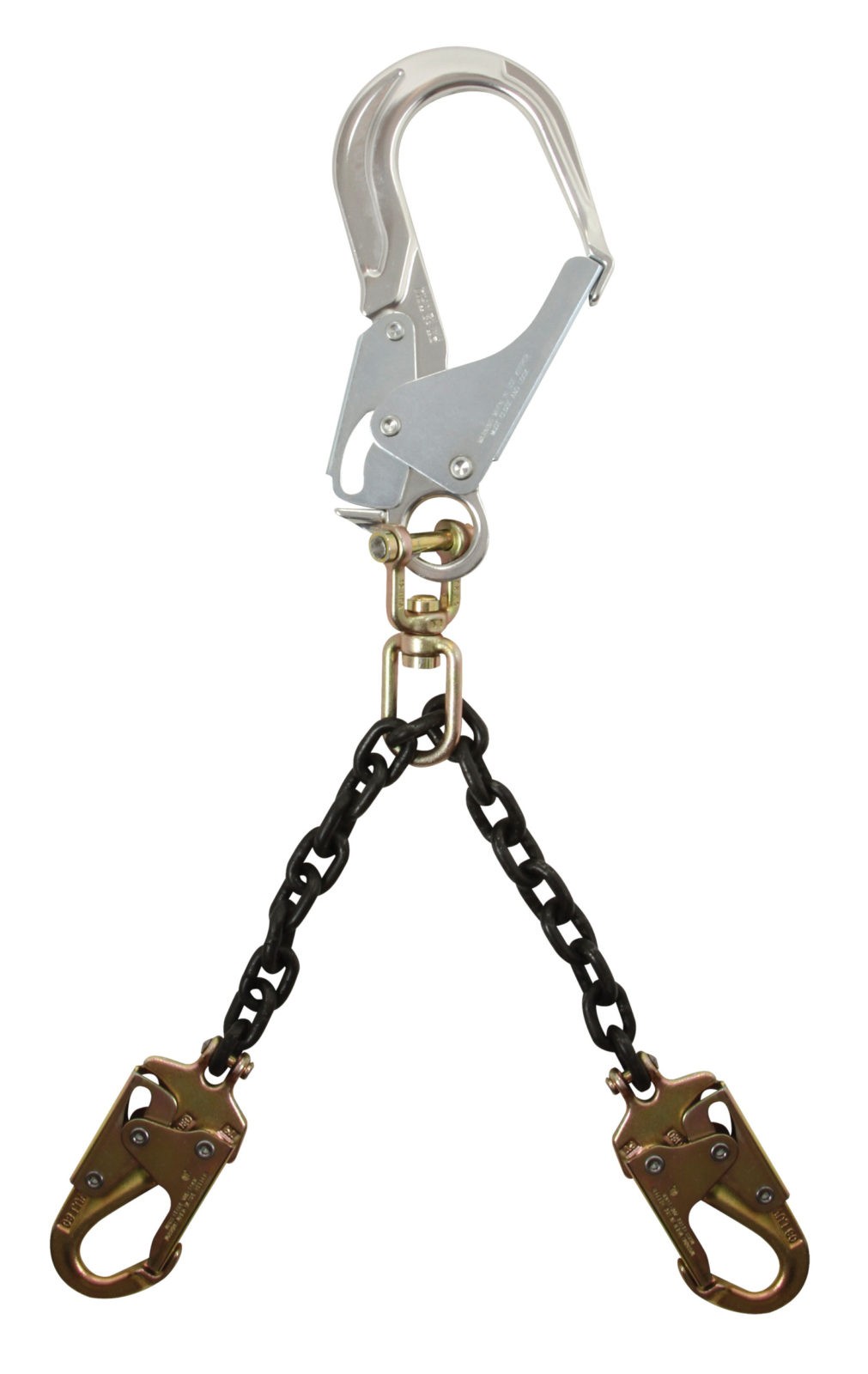 FallTech 8250A Aluminum Rebar Hook with Swivel and 2.5 Gate Opening  Clevis-pin Steel Snap Hooks Grade 80 Chain