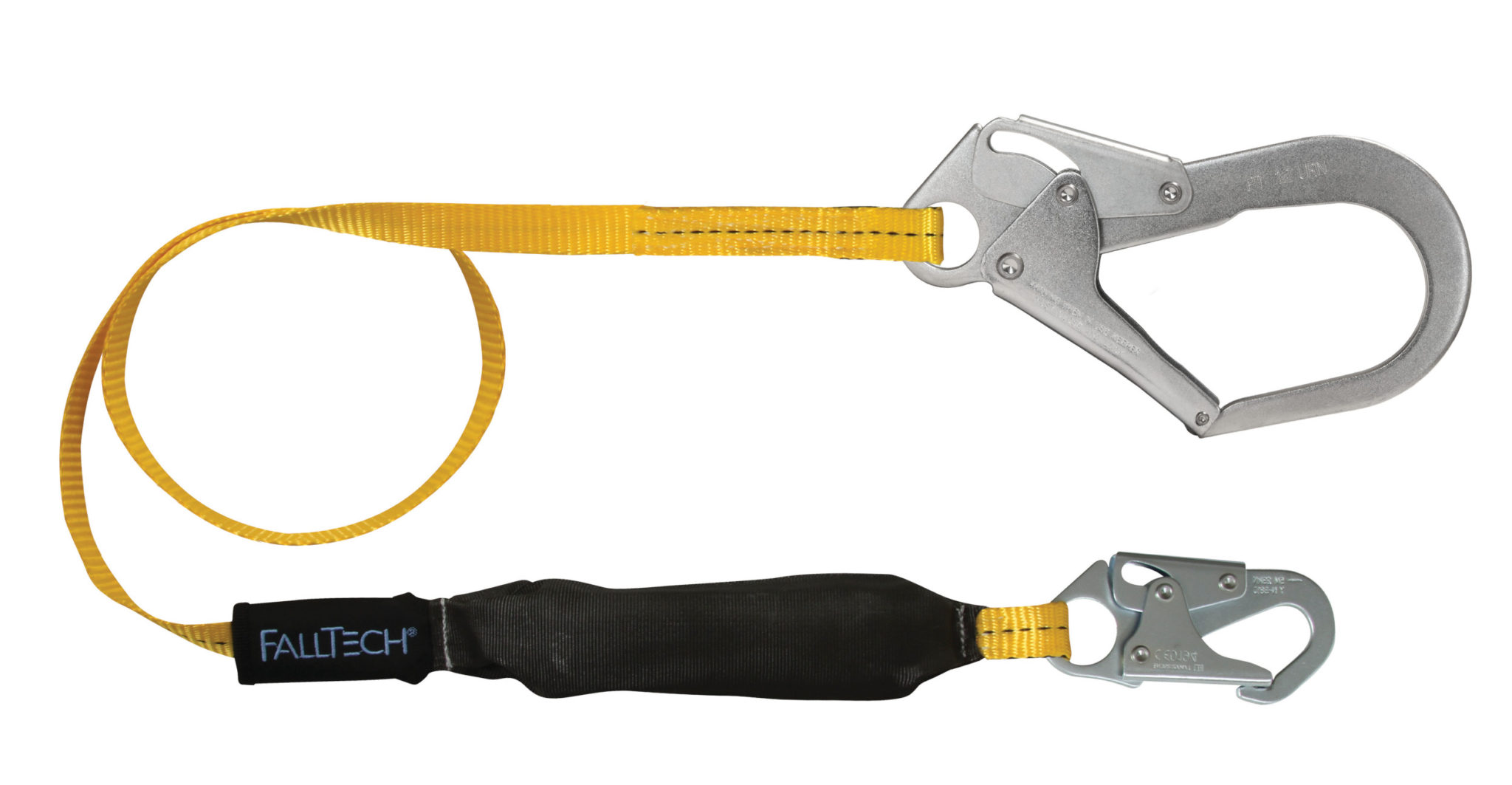 FallTech 8256LT3 FT Basic 6′ Shock Absorbing Single Leg Lanyard with 1